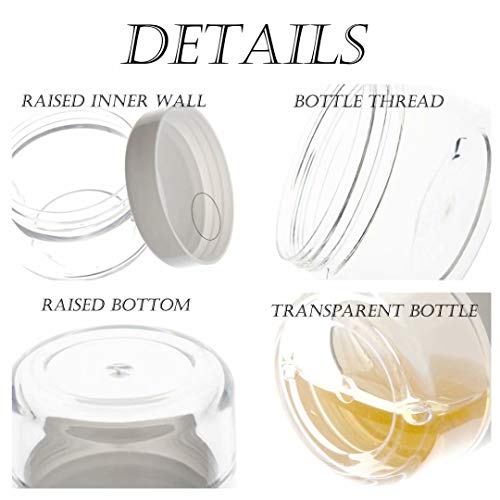 ZEJIA 5 Gram White Sample Containers with Lids - Travel Size Jars
