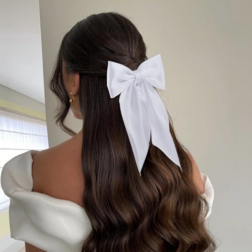 6 Pcs Satin Bow Hair Clips for Women - Alligator Barrettes Set