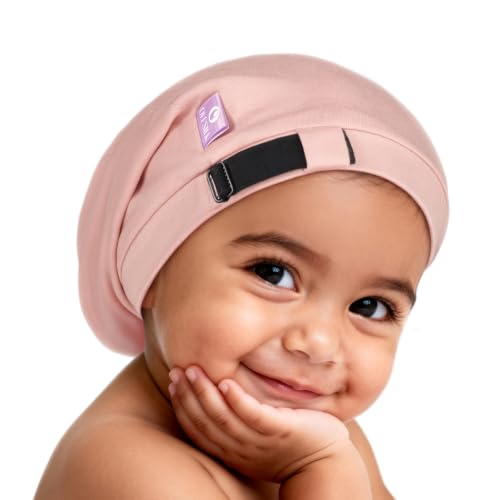 OLESILK Pink Baby Bonnet 6-12 Months - Anti-Frizz Tangle-Free Protective Hat