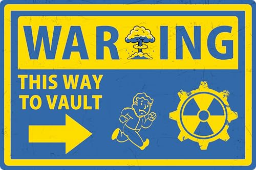 Flinelife Shelter Warning Sign - 12x8 Man Cave Decor