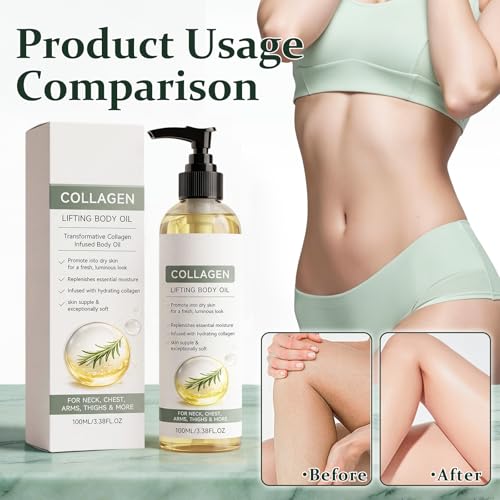 Collagen Firming Body Oil - Lightweight Moisturizing Skin Treatment (2 Pack)