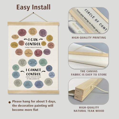 I Can Control Wall Art Poster - Mental Health Affirmation Decor 14x18.5in