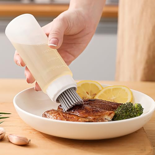 Food-Grade Silicone Oil Brush Dispenser - 175ml 2pcs Set