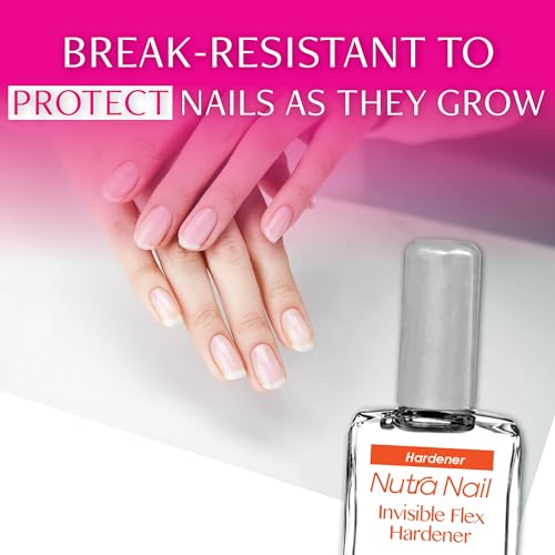 Nutra Nail Invisible Flex Nail Hardener – Flex-Shield Clear Base & Top Coat 0.5 fl oz