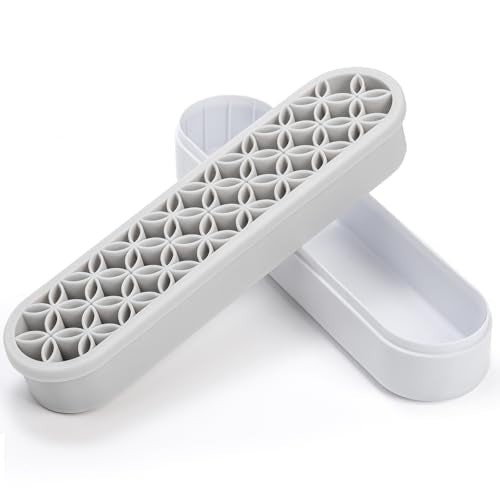 Elsjoy 3-Pack Silicone Makeup Brush & Tool Organizer Set