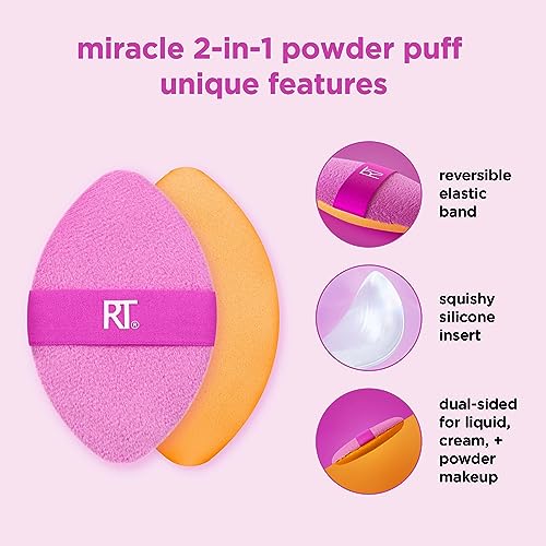 Real Techniques Makeup Sponge & Powder Puff Set for Blending & Setting