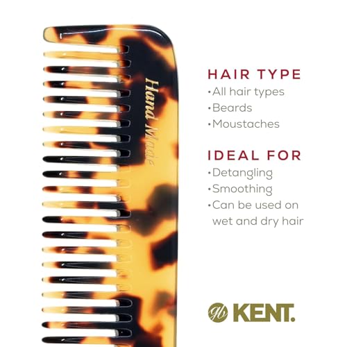 Kent 6T TY Handmade Fine & Wide Tooth Hair Comb - Yellow Tokyo Pack