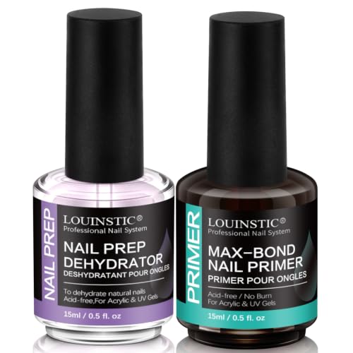 LOUINSTIC Acid-Free Nail Dehydrator & Primer A-001 for Acrylic & Gel Nails