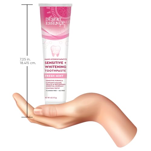 Desert Essence Nano-Hydroxyapatite Sensitive Whitening Toothpaste, 4 oz