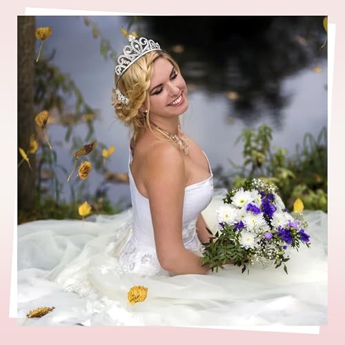 GLITZJOY 10-Piece Sparkly Rhinestone Princess Tiara Headband Set for Women & Girls