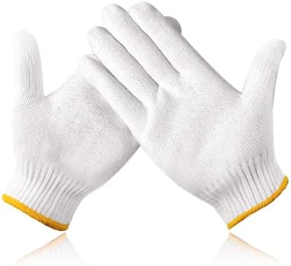 Unisex Cotton Polyester Knitted Safety Gloves - Ideal for Gardening, Warehouse & Cooking | 12/36/240 Pairs