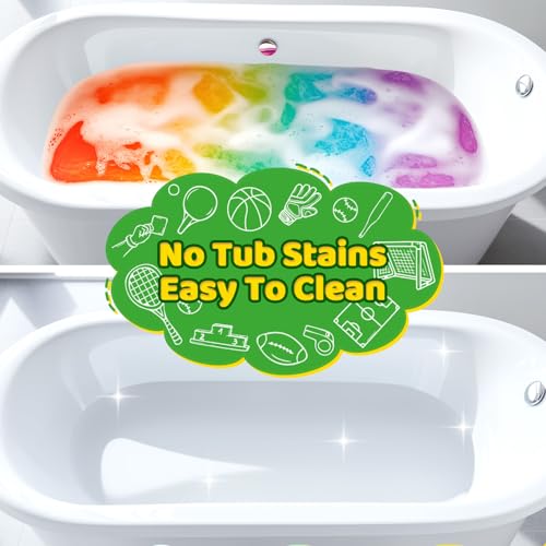 Suyfeifan 6-Pack Sports Themed Bath Bombs for Kids, Organic SPA Gift Set