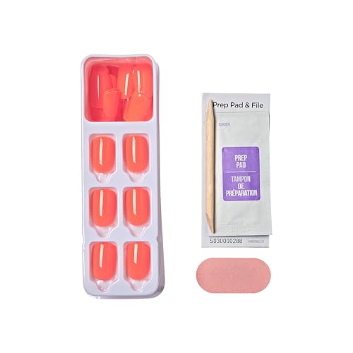 imPRESS No Glue Press-On Nails - Happier Vibes, Short Squoval, 30 Count
