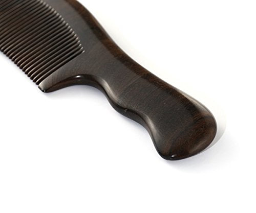 Liasun Handmade Natural Chacate Preto Wood Comb - Anti-Static Fine Tooth