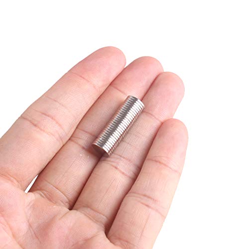 WARMBUY 100Pcs Mini Round Magnets - 8mm Disc Fridge & Office Use