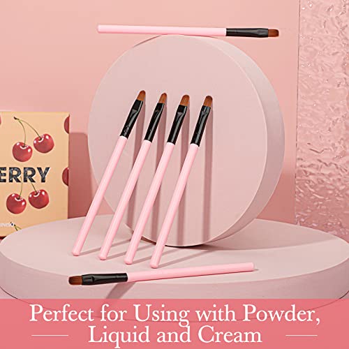 Patelai 48-Piece Synthetic Flat Makeup Brush Set for Lips and Concealer