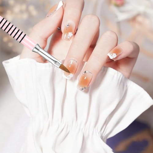 Prasacco Acrylic Nail Brush Set - 2 Professional Kolinsky Brushes