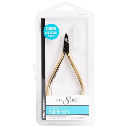 Cre8tion Hard Steel Cuticle Nippers - 7mm Full Jaw for Precise Trimming