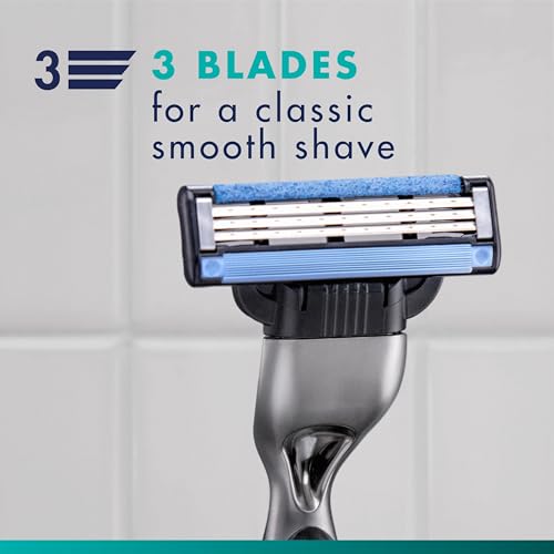 Gillette Mach3 Razor for Men, 1 Razor Handle + 2 Blade Refills