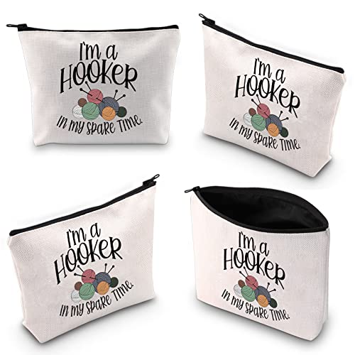 WCGXKO spare time Crochet Lover Gift Zipper Pouch Makeup Bag