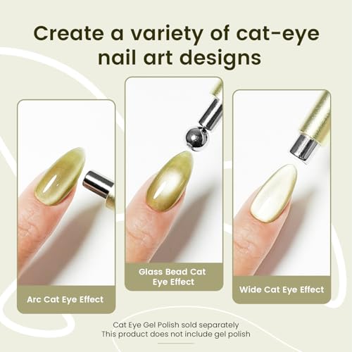 JODSONE 3-in-1 Cat Eye Magnet Nail Art Tool for DIY Effects
