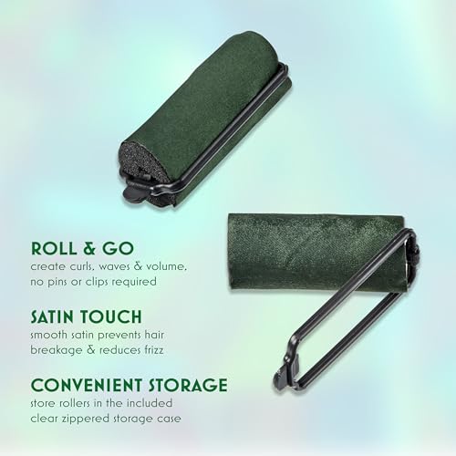 Elphaba Satin Foam Rollers - Heatless Curlers (Pack of 2) - Conair