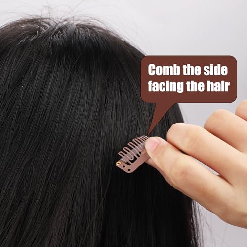 32pcs U-Shaped Wig Clips - Durable Metal Snap Comb Clips
