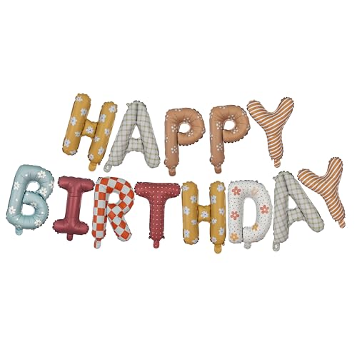 Happy Birthday Balloon Banner - 16-Inch Foil Balloons for Party