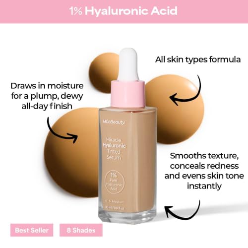 MCoBeauty Miracle Hyaluronic Tinted Serum 4-5 Medium — Hydrating Foundation & Skincare