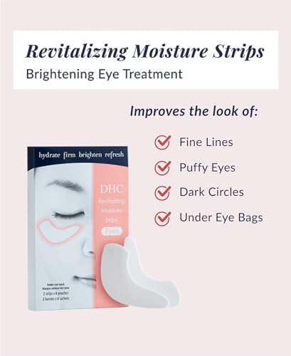 DHC Revitalizing Moisture Strips for Eyes - Hydrating Gel Masks (2 Pack)