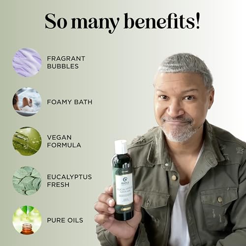 Maple Holistics Eucalyptus Bubble Bath, Sulfate-Free Foaming Bath Oil, 8 oz