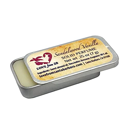 Love from Santa Barbara Sandalwood Vanilla Solid Perfume - Travel Friendly