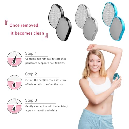 Yehenarn Crystal Hair Remover - Nano Patterned Glass (Blue) for Soft Skin