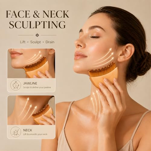 Glamistry Lymphatic Face Brush - De-Puff & Sculpt Jawline, Sensitive Skin, Variant 1