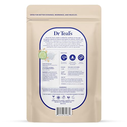 Dr Teal's Epsom Salt Magnesium Soak for Sensitive Skin, 3 lbs