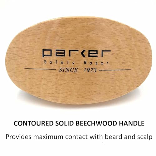 Parker Natural Boar Bristle Military-Style Hair & Beard Brush