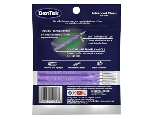 DenTek Complete Clean Floss Picks with Mouthwash Blast Mint Flavor - 32 ct (Pack of 2)