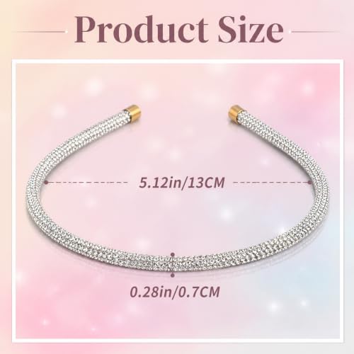 Red Series Rhinestone Headbands - 4 Pack Sparkly Hair Accessories