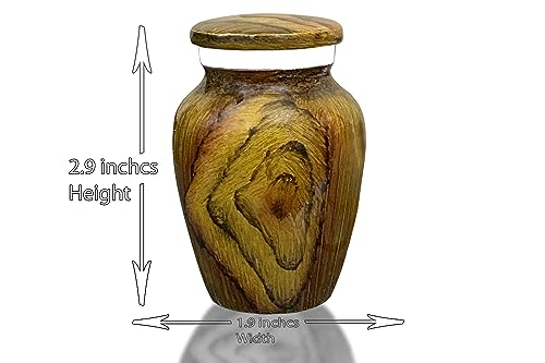 BOLD & DIVINE Wooden Keepsake Urn for Human Ashes - Small Teak Root