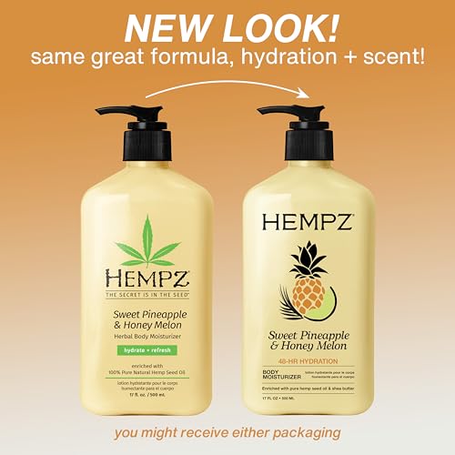 Hempz Sweet Pineapple & Honey Melon Herbal Moisturizing Body Lotion 17 Fl Oz