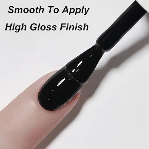 Black Quick Dry Nail Polish - Long Lasting, Chip Resistant, 14ML