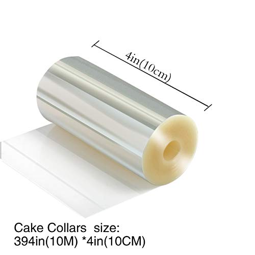 Picowe Clear Cake Collars - 4" x 394" Acetate Rolls for Baking