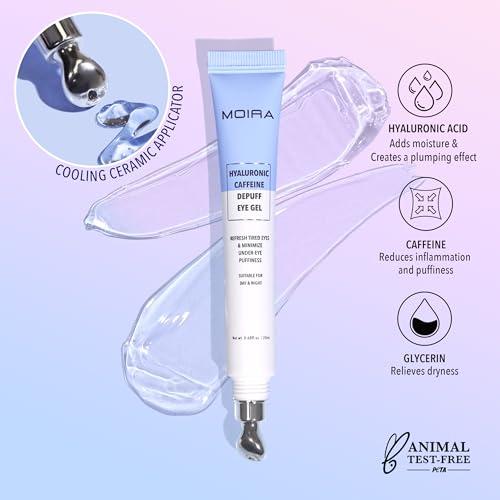 Moira Hyaluronic Caffeine Depuff Eye Gel - Soothes & Hydrates Eye Area