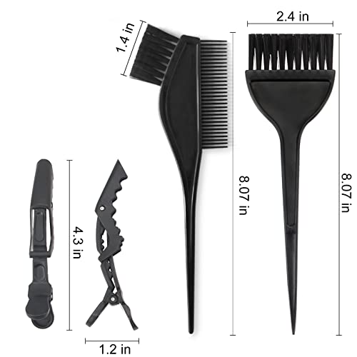 Yexixsr 5Pcs Hair Coloring Kit with Dye Brushes, Bowl, Clips - Pack of 2