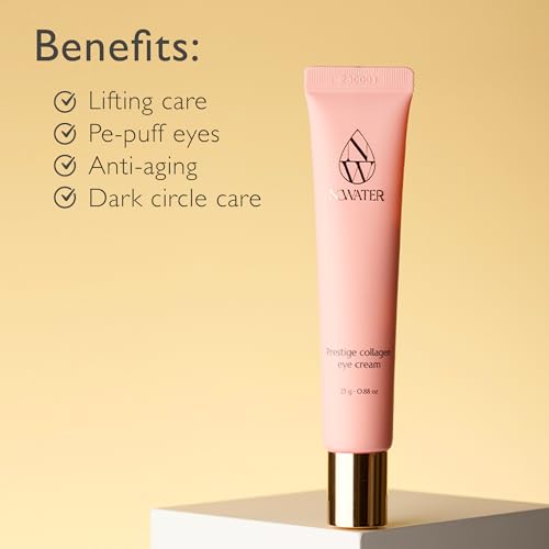 NOWATER Collagen Eye Cream for Under Eyes - Hydrating Korean Skincare, Day & Night