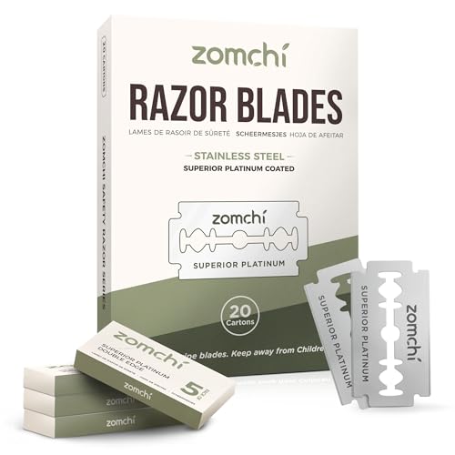 ZOMCHI Razor Blade Bank with 100 Safety Razor Blades