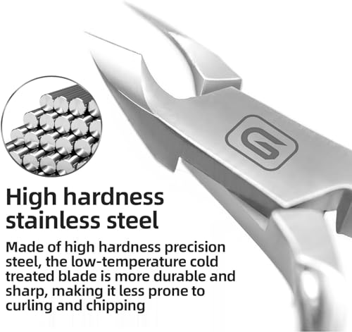 Gubonwer Cuticle Trimmer Set - Sharp 3/4 Jaw Nippers & Pushers