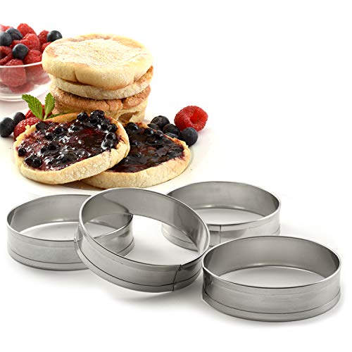 Norpro Stainless Steel English Muffin Rings - Set of 4