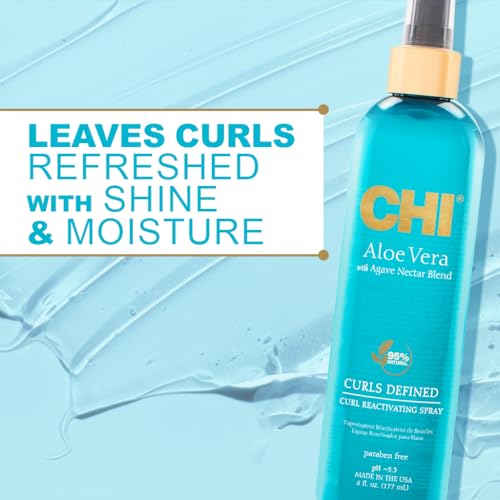 CHI Aloe Vera Curl Reactivating Spray - Hydration for Curls, 6 Oz