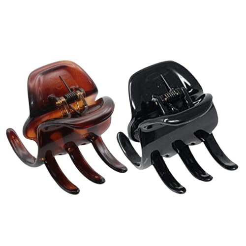 Parcelona French Tortoise Shell Pony Hair Claw Clip - Elegant, No-Slip Grip, 1.75 inch